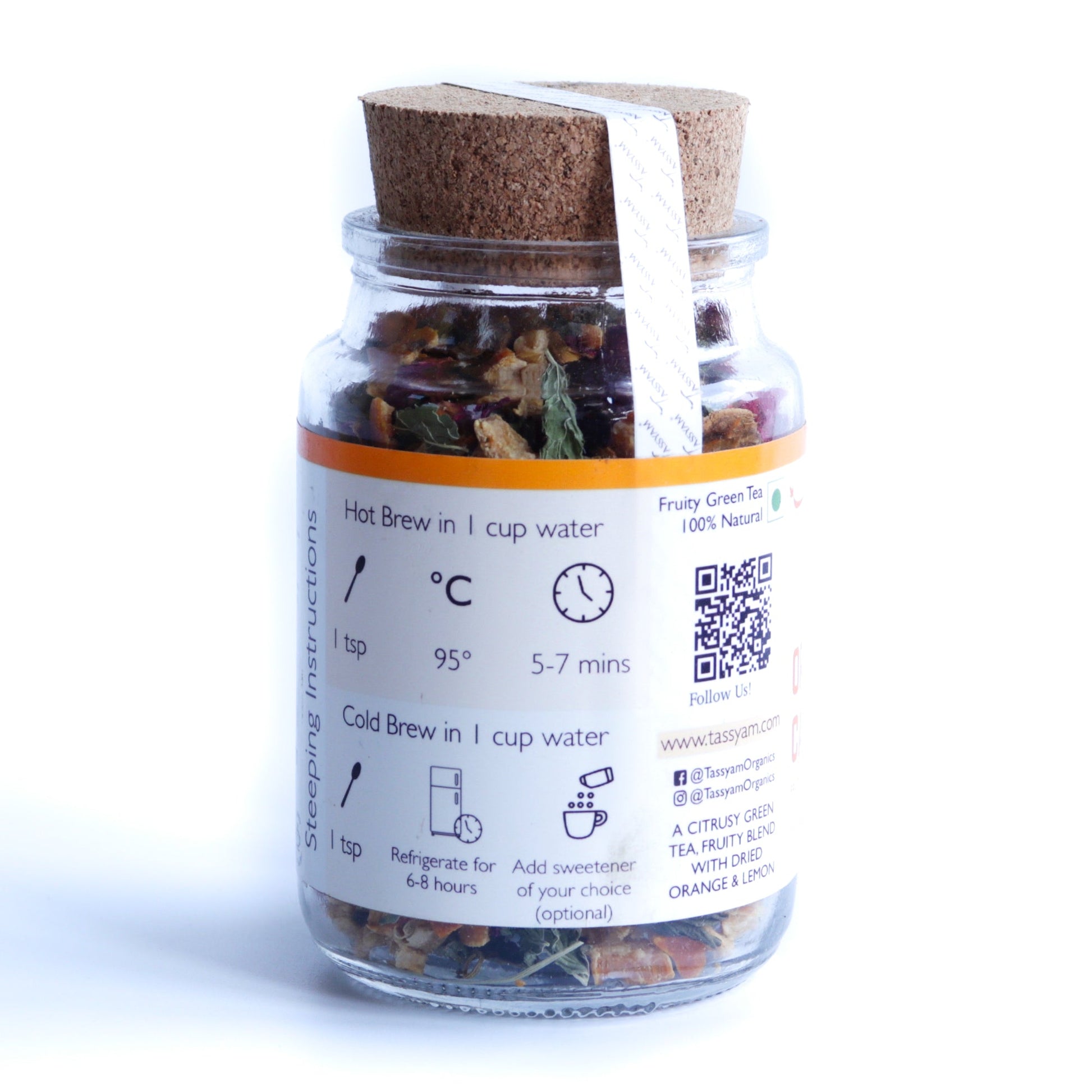 Orange Candy Green Tea 70g - Tassyam Organics
