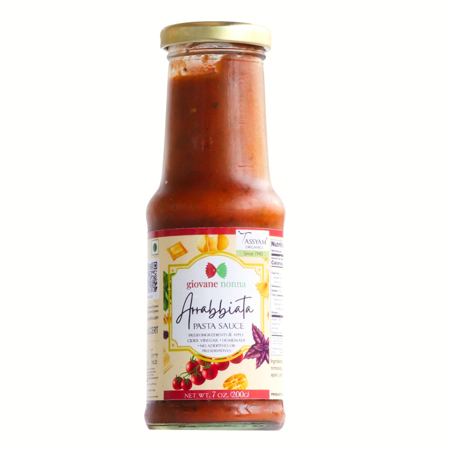 Arrabbiata Pasta Sauce 200g - Made on Order - Tassyam Organics