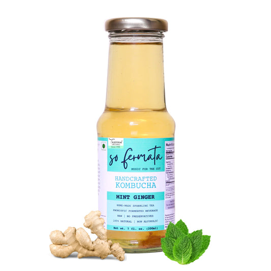 Artisanal Kombucha - Mint Ginger - Tassyam Organics