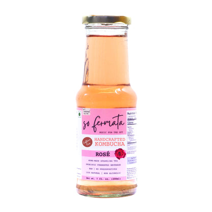 Artisanal Kombucha - Rose (Caffeine Free) - Tassyam Organics