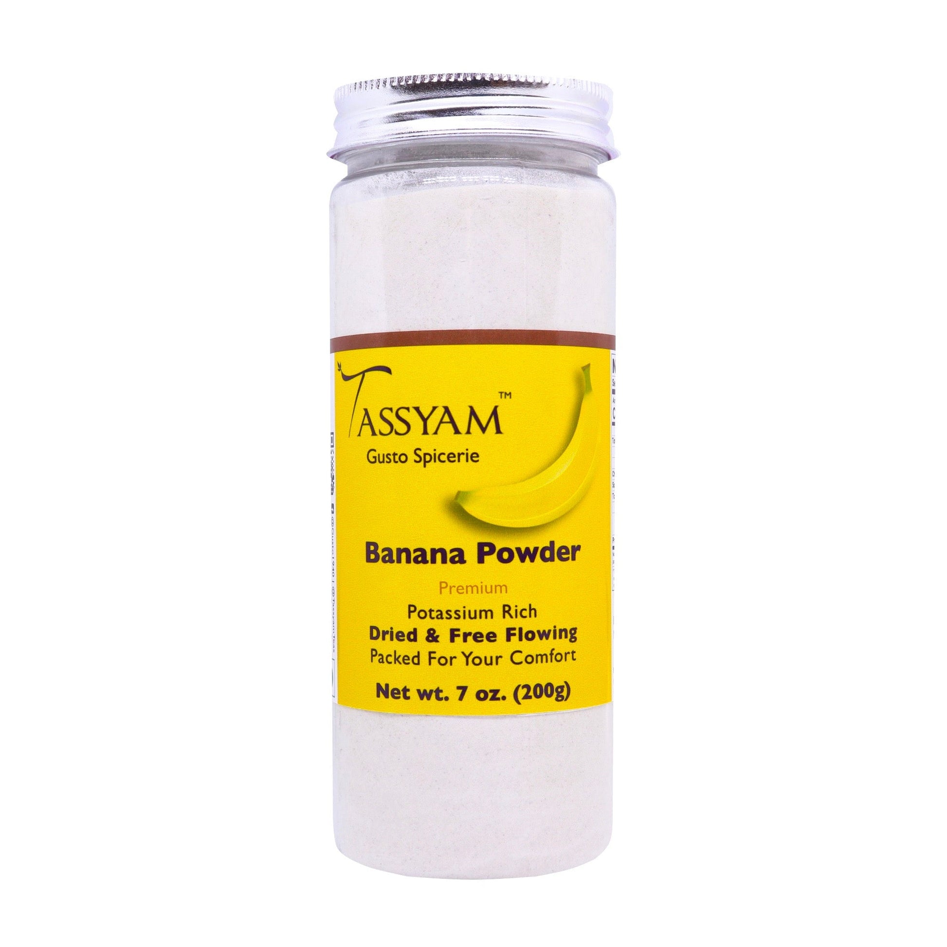 Banana Powder 200g Bottle | Vegan & Natural - Tassyam Organics