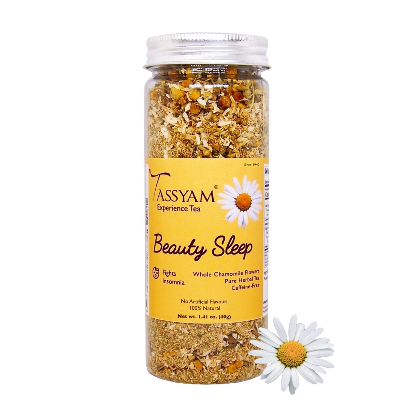 Beauty Sleep Chamomile Herbal Tea - Tassyam Organics