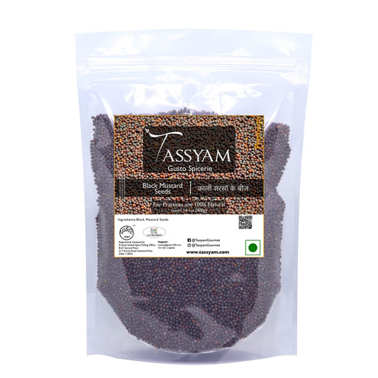 Black Mustard Seeds 400g | Kali Sarso - Tassyam Organics