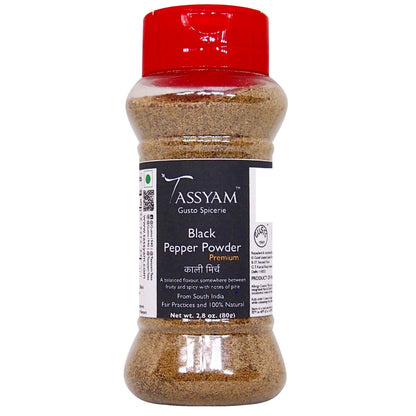 Black Pepper Powder 80g - Tassyam Organics