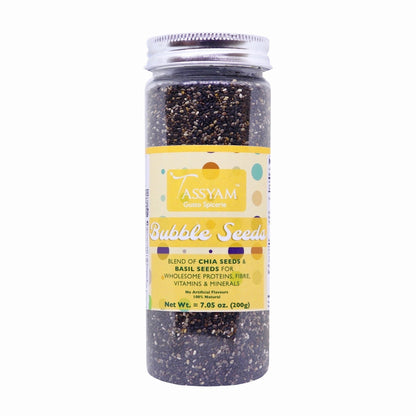 Bubble Seeds - Chia & Basil Seed Mix (200g) - Tassyam Organics