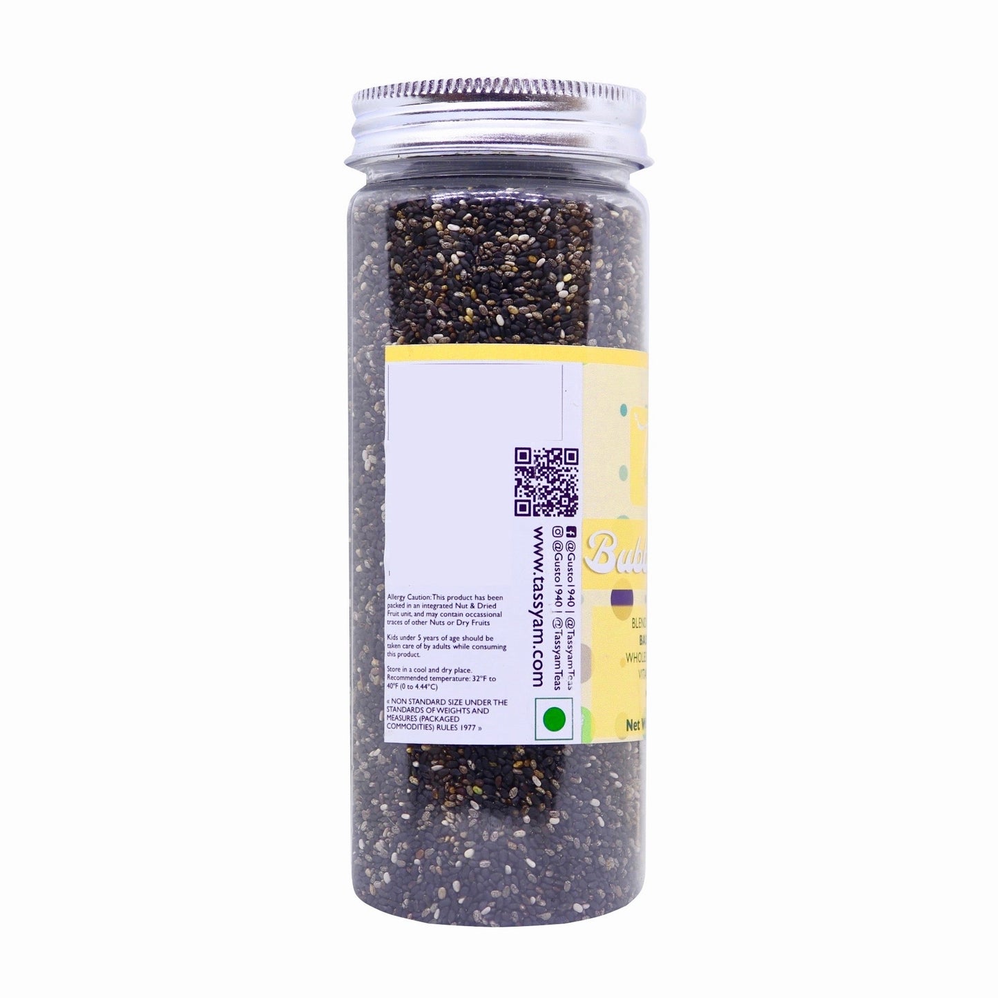 Bubble Seeds - Chia & Basil Seed Mix (200g) - Tassyam Organics