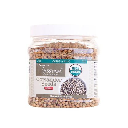 Certified 100% Organic Coriander Seeds - Tassyam Organics
