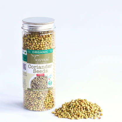Certified 100% Organic Coriander Seeds - Tassyam Organics