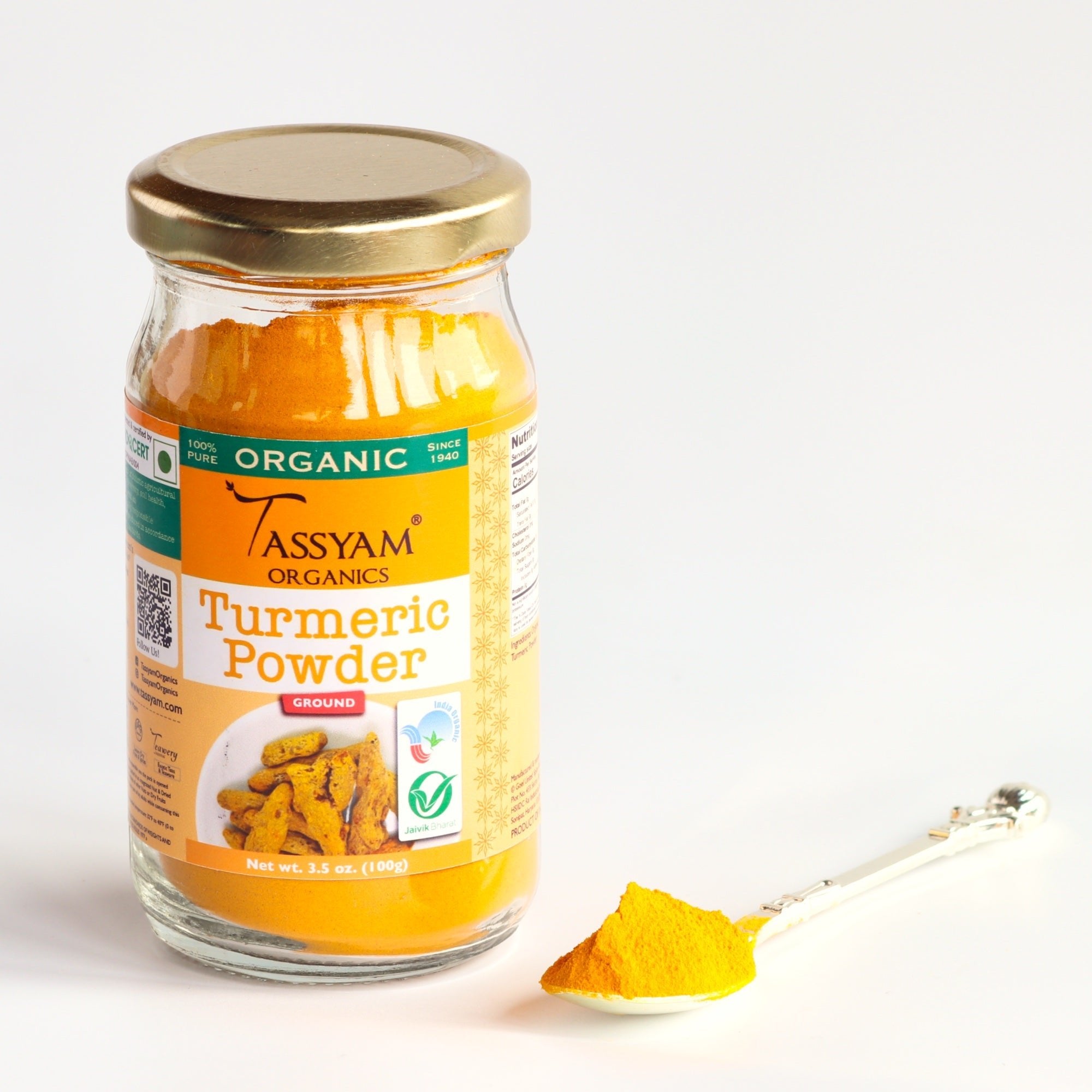 Certified 100% Organic Turmeric Powder – Tassyam Organics