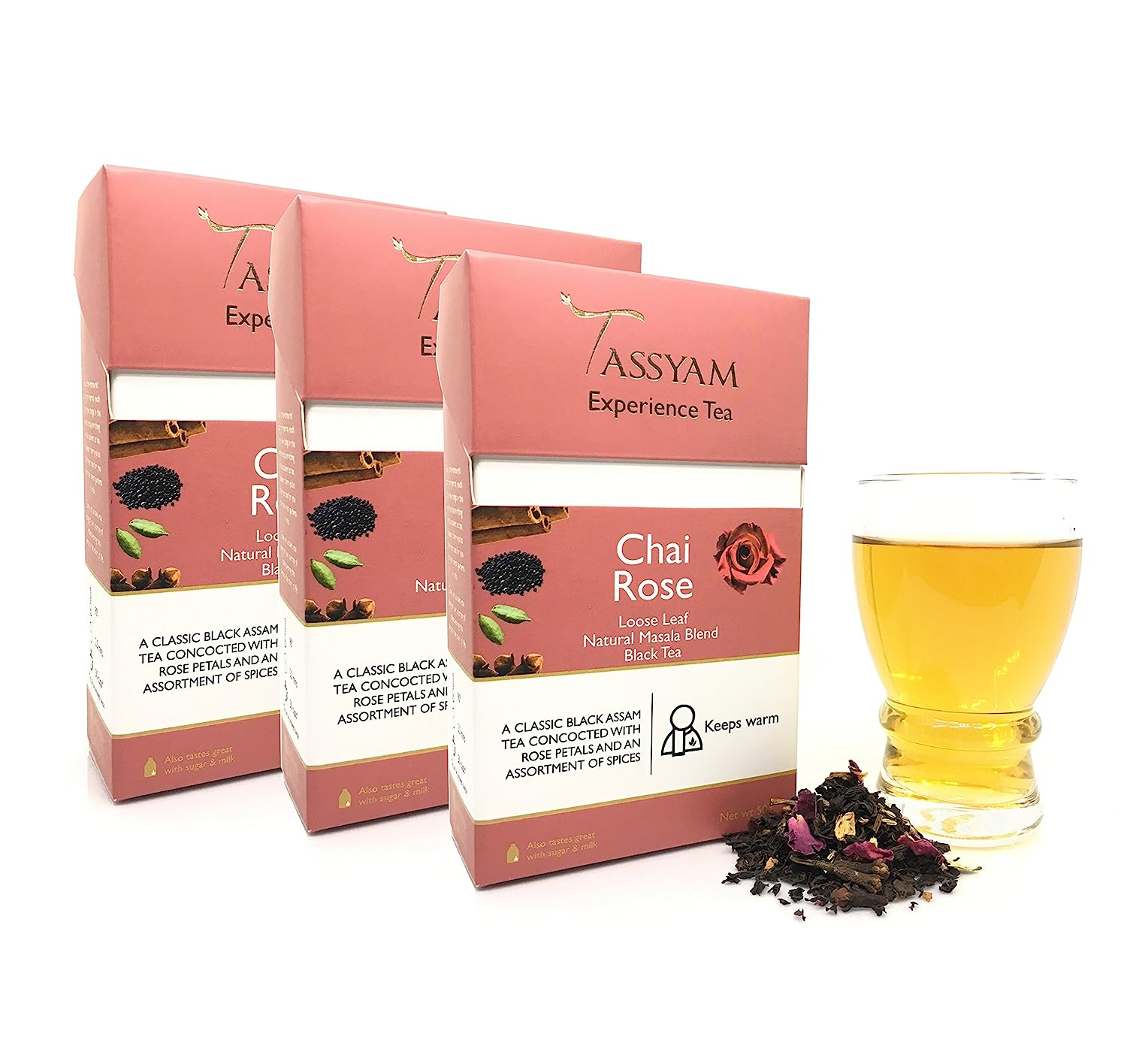 Chai Rose Black Tea - Tassyam Organics