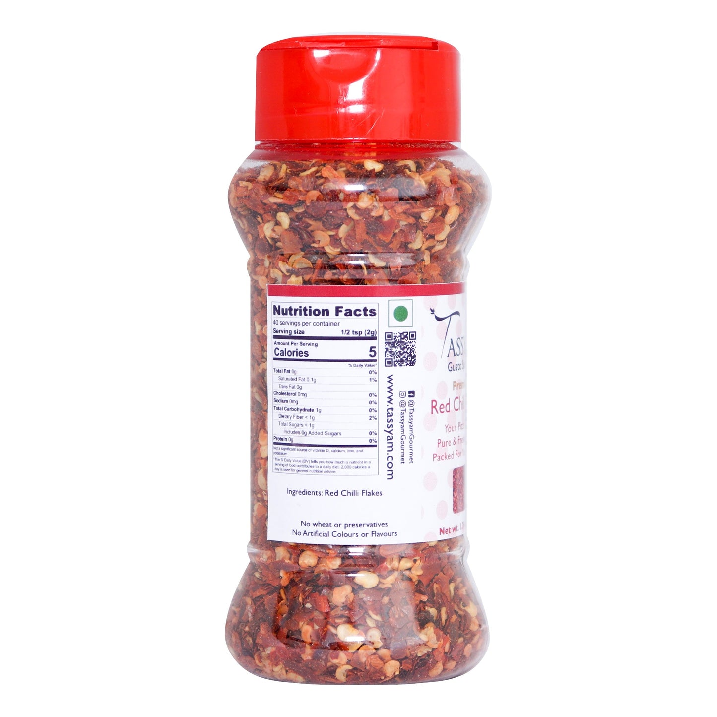 Chili Flakes and Oregano Combo 50g + 100g - Tassyam Organics