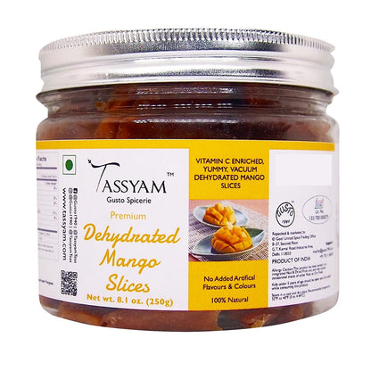 Dehydrated Mango Slices 250g Jar - Tassyam Organics