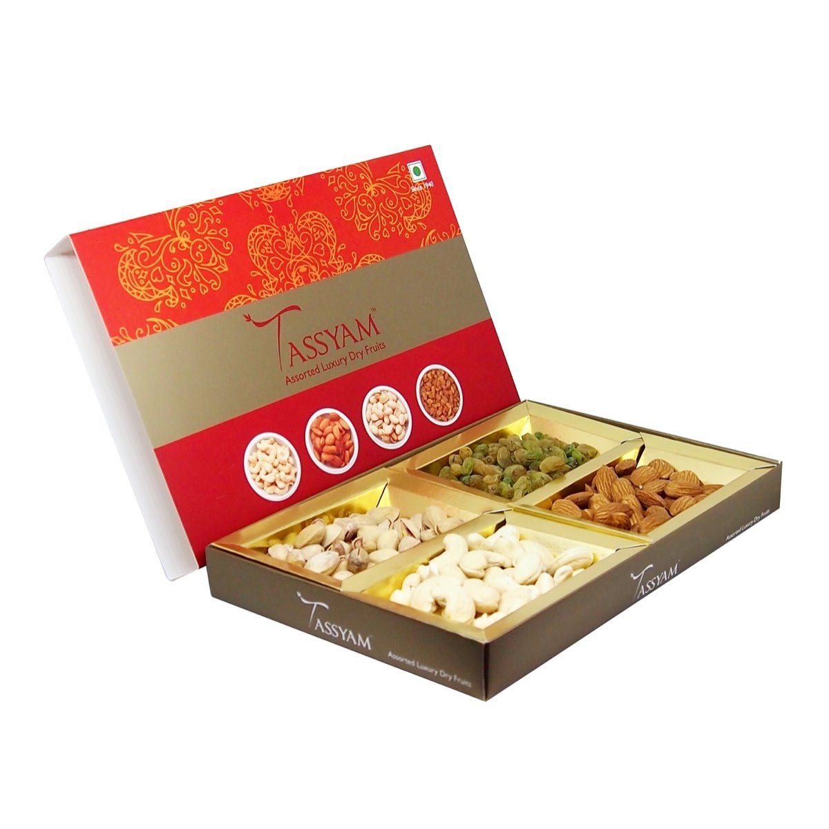 6 Compartment Dry Fruit Gift Box, Capacity (In gms): 1.5kg at Rs 55/piece  in Delhi