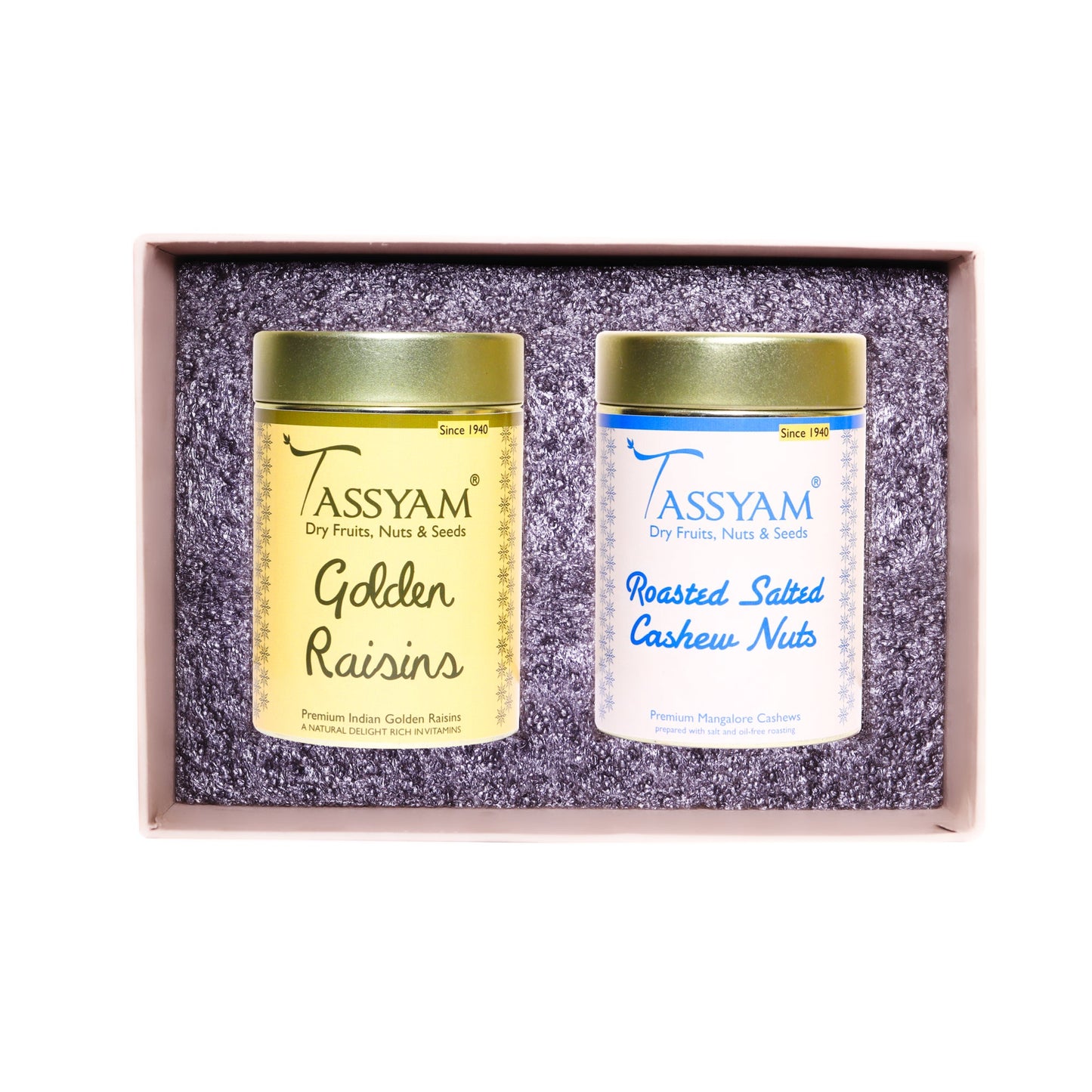 Dry Fruit Gift Set Salted Cashew and Kishmish - Tassyam Organics