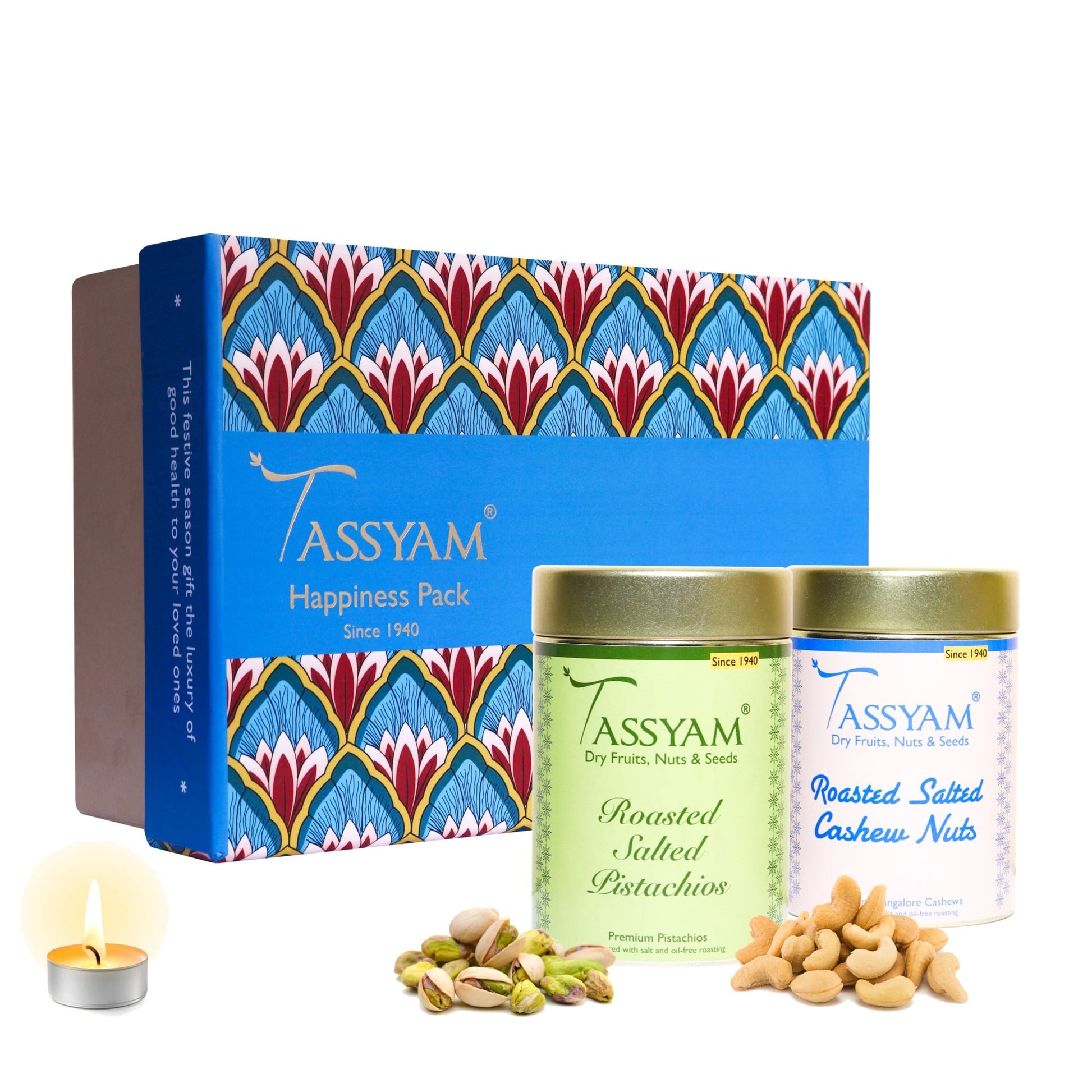 Dry Fruit Gift Set Salted Cashew and Pistachios - Tassyam Organics