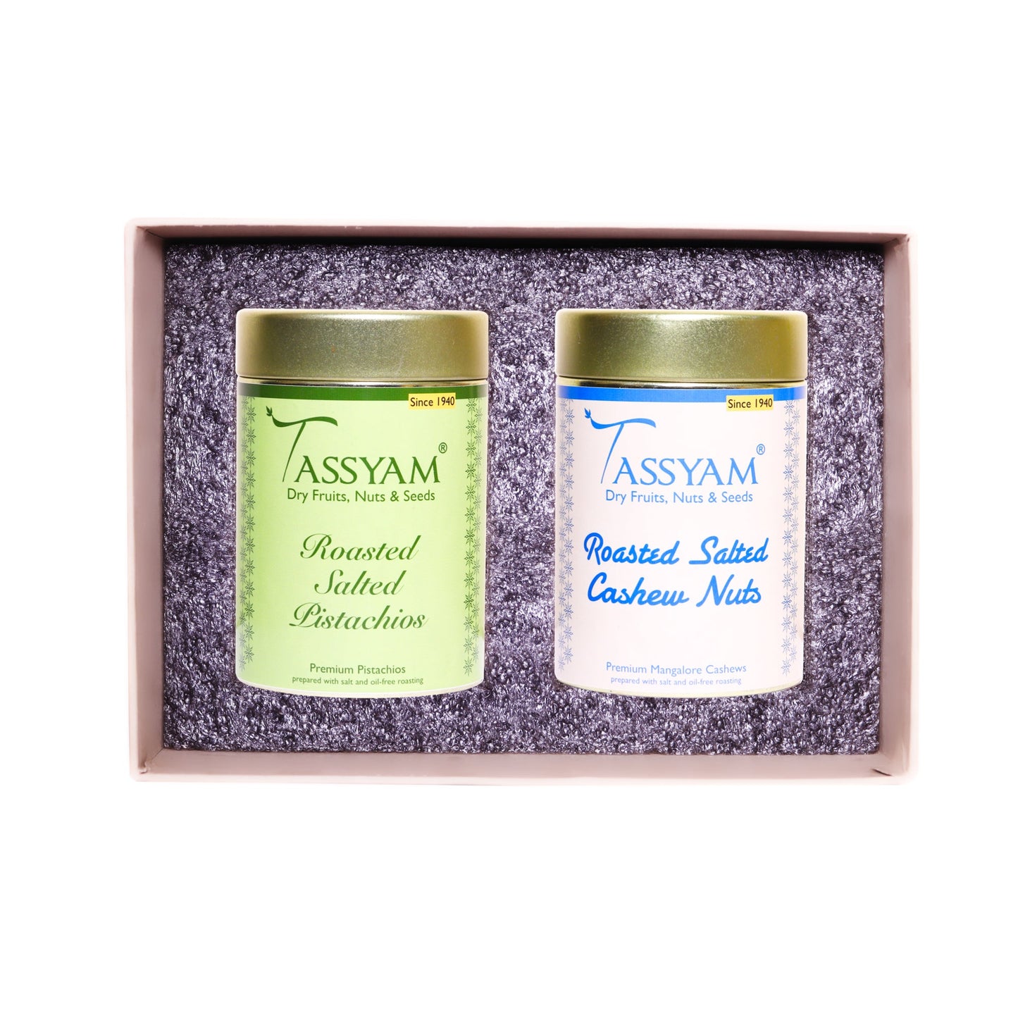Dry Fruit Gift Set Salted Cashew and Pistachios - Tassyam Organics