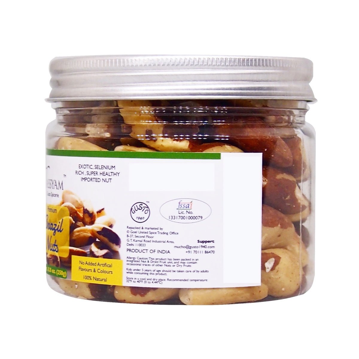 Exotic Brazil Nuts 250g Jar - Tassyam Organics