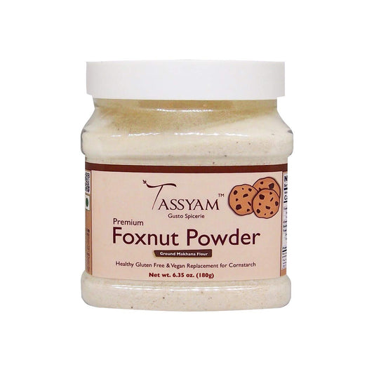 Exotic Makhana (Fox Nut) Flour 180g Jar - Tassyam Organics