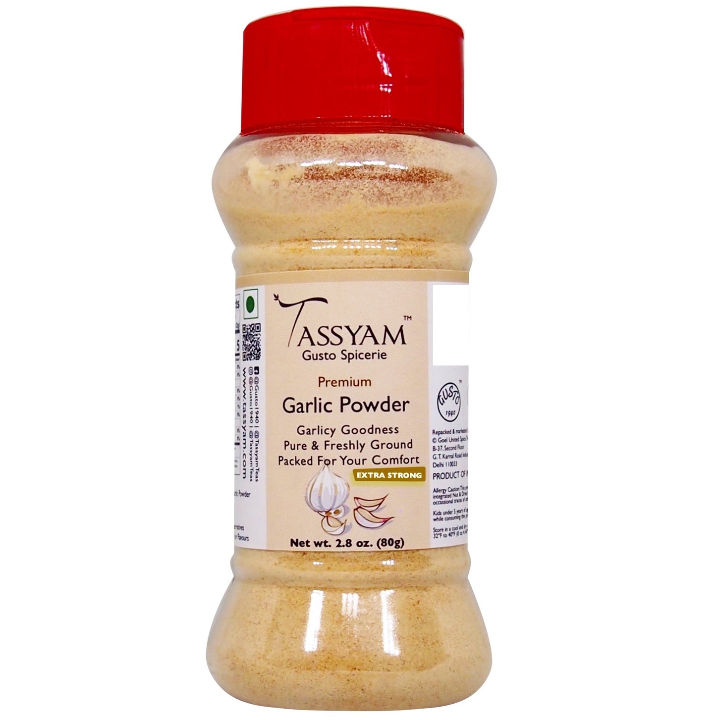 Extra Strong Garlic Powder 80g - Tassyam Organics