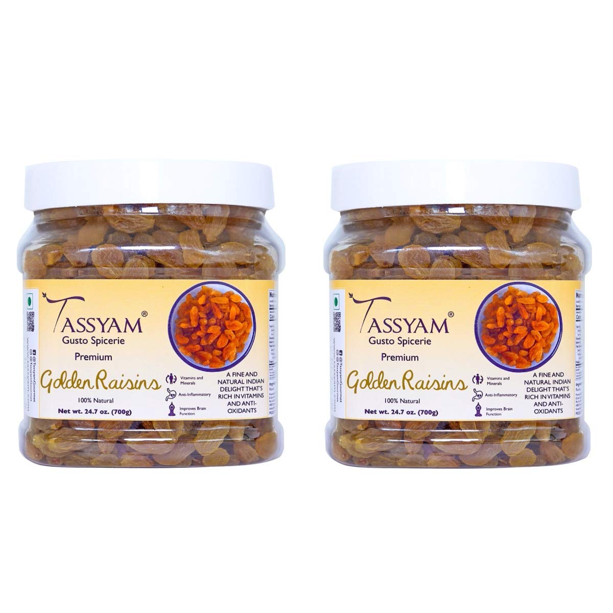 Golden Raisins - Tassyam Organics