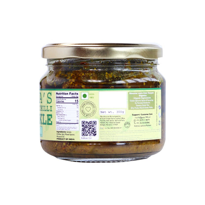 Green Chilli Pickle - Tassyam Organics