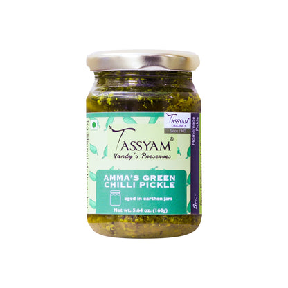 Green Chilli Pickle - Tassyam Organics