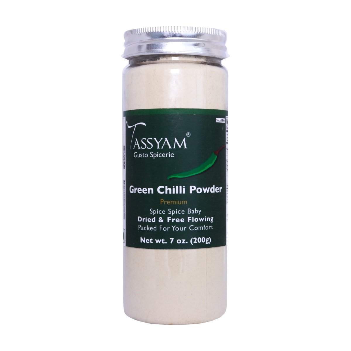 Green Chilli Powder - Tassyam Organics