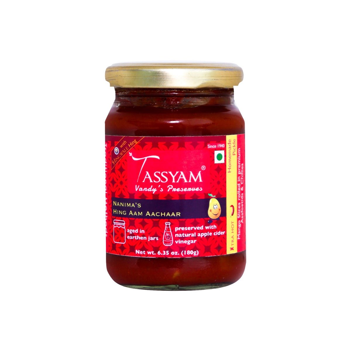 Hing Aam Aachaar (Oil Free) - Tassyam Organics
