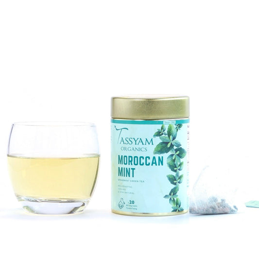 Moroccan Mint 20 Biodegradable Tea Bags - Tassyam Organics