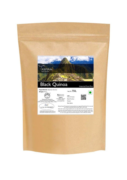 Peruvian Black Quinoa Grain, 750g Pouch - Tassyam Organics