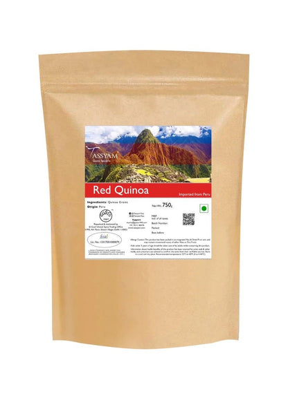 Peruvian Red Quinoa Grain, 750g Pouch - Tassyam Organics