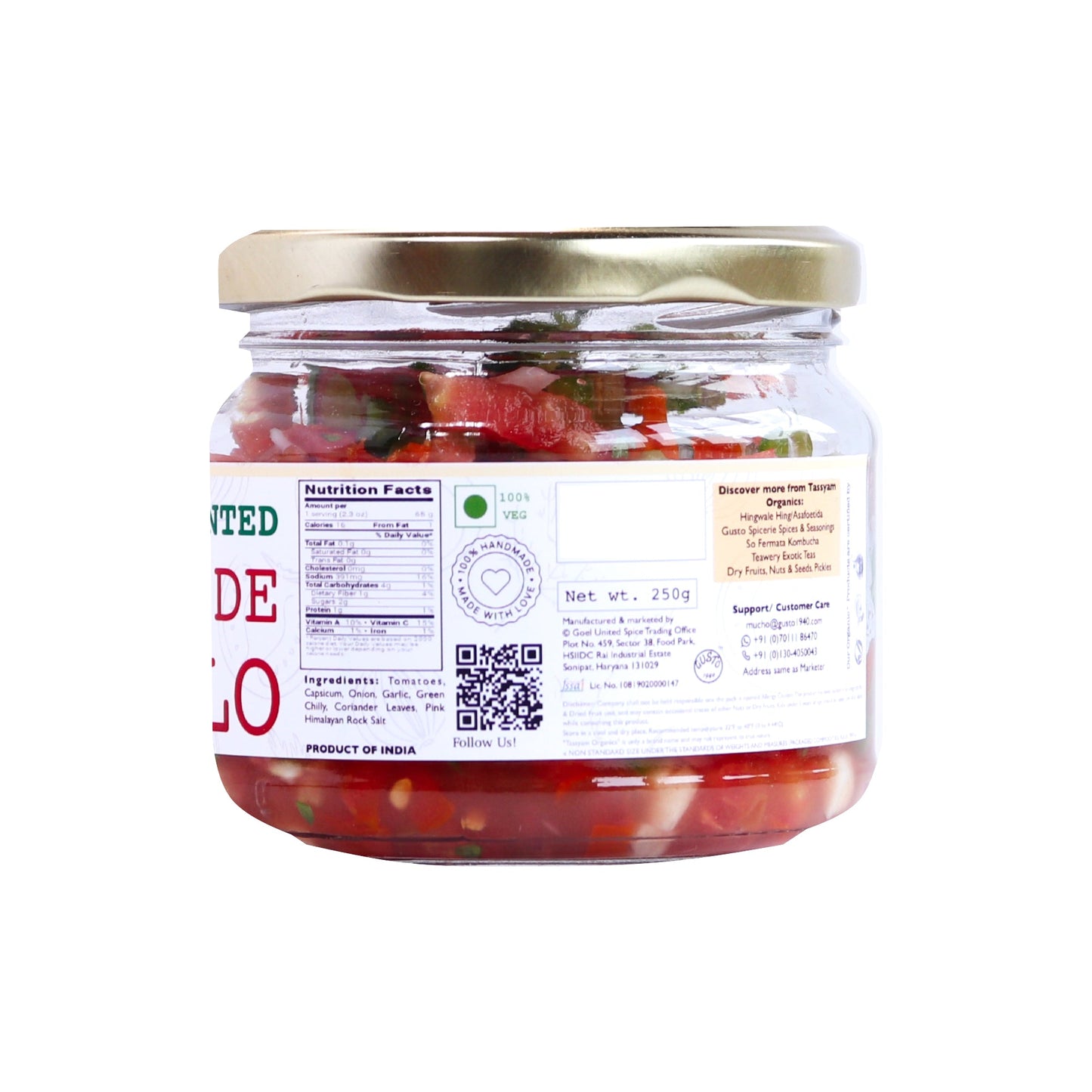 Pico De Gallo (Salsa Fresca) - Made on Order - Tassyam Organics