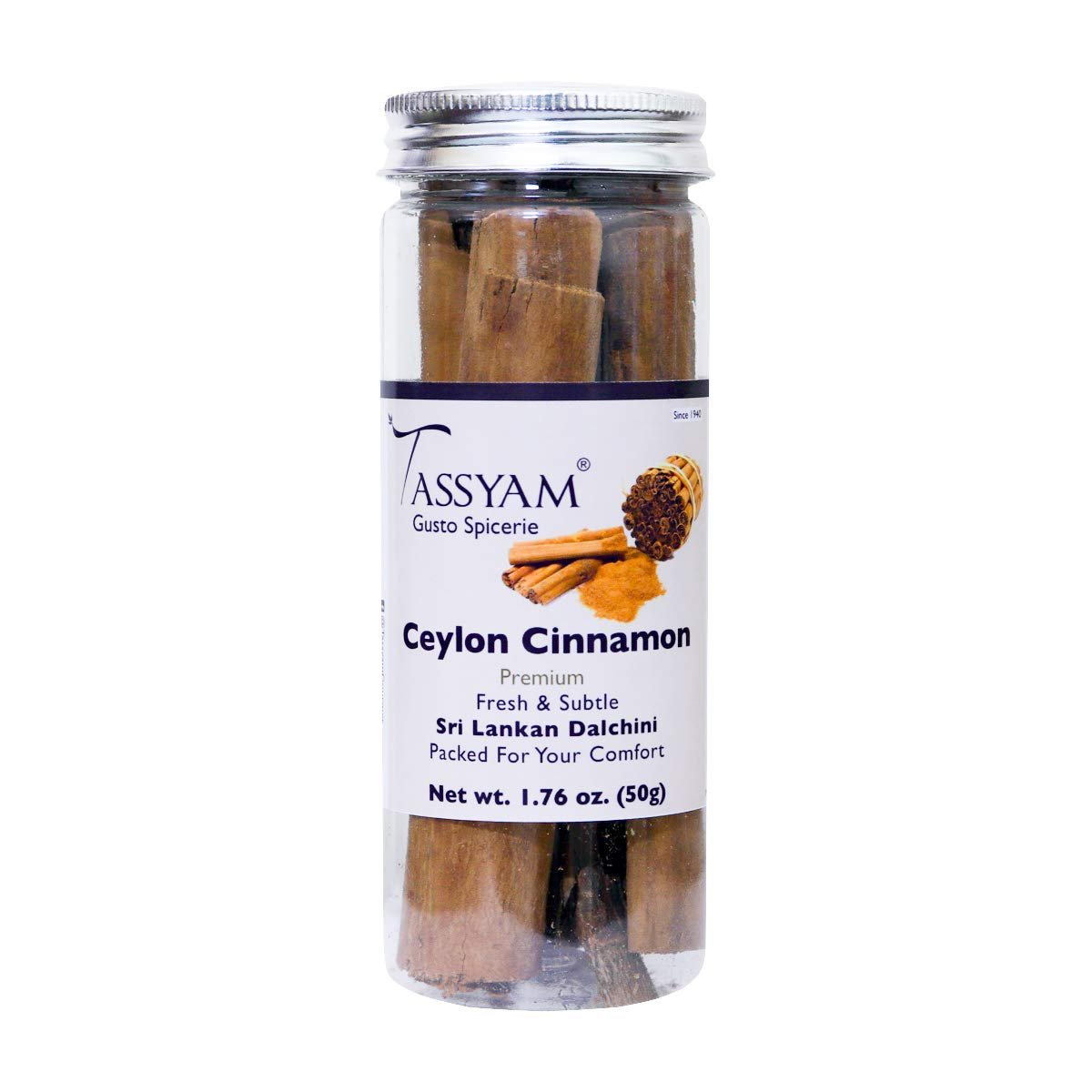 Premium Ceylon Cinnamon Sticks 50g – Tassyam Organics