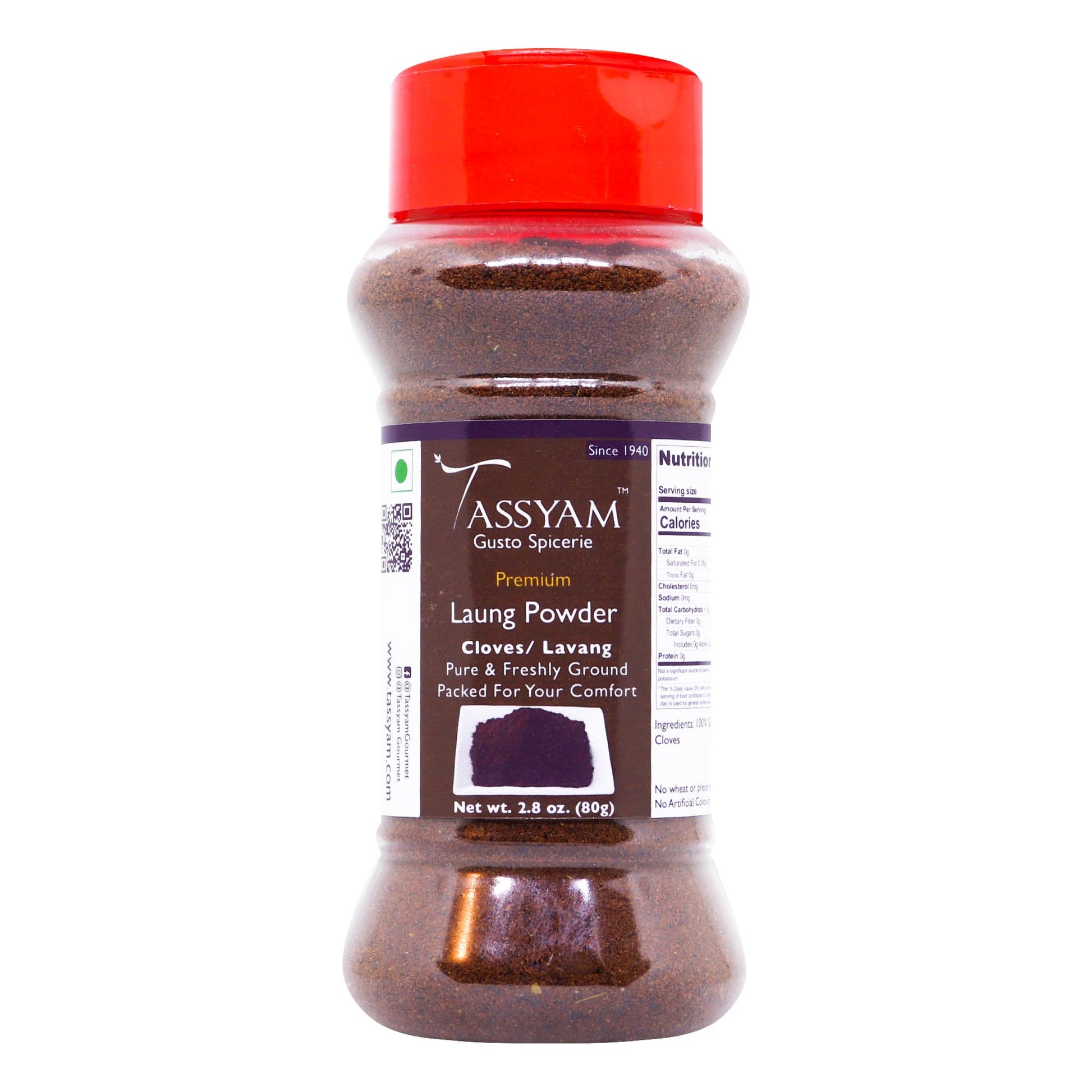 Premium Ground Cloves 80g - Tassyam Organics
