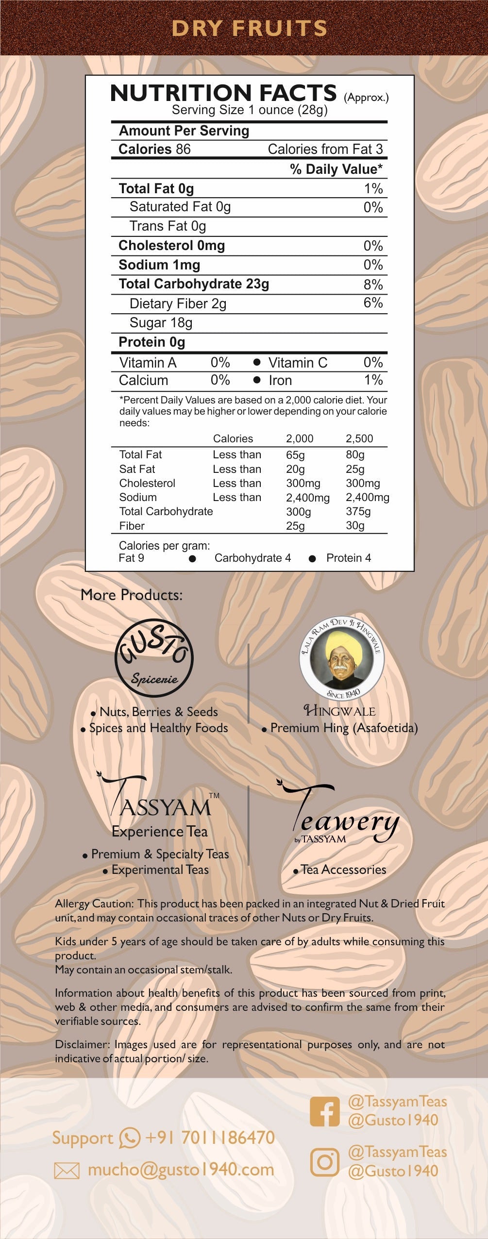 Premium Roasted Salted Almonds Namkeen Badaam Giri - Tassyam Organics
