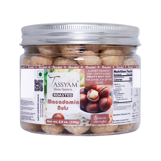 Roasted Macadamia Nuts 250g - Tassyam Organics