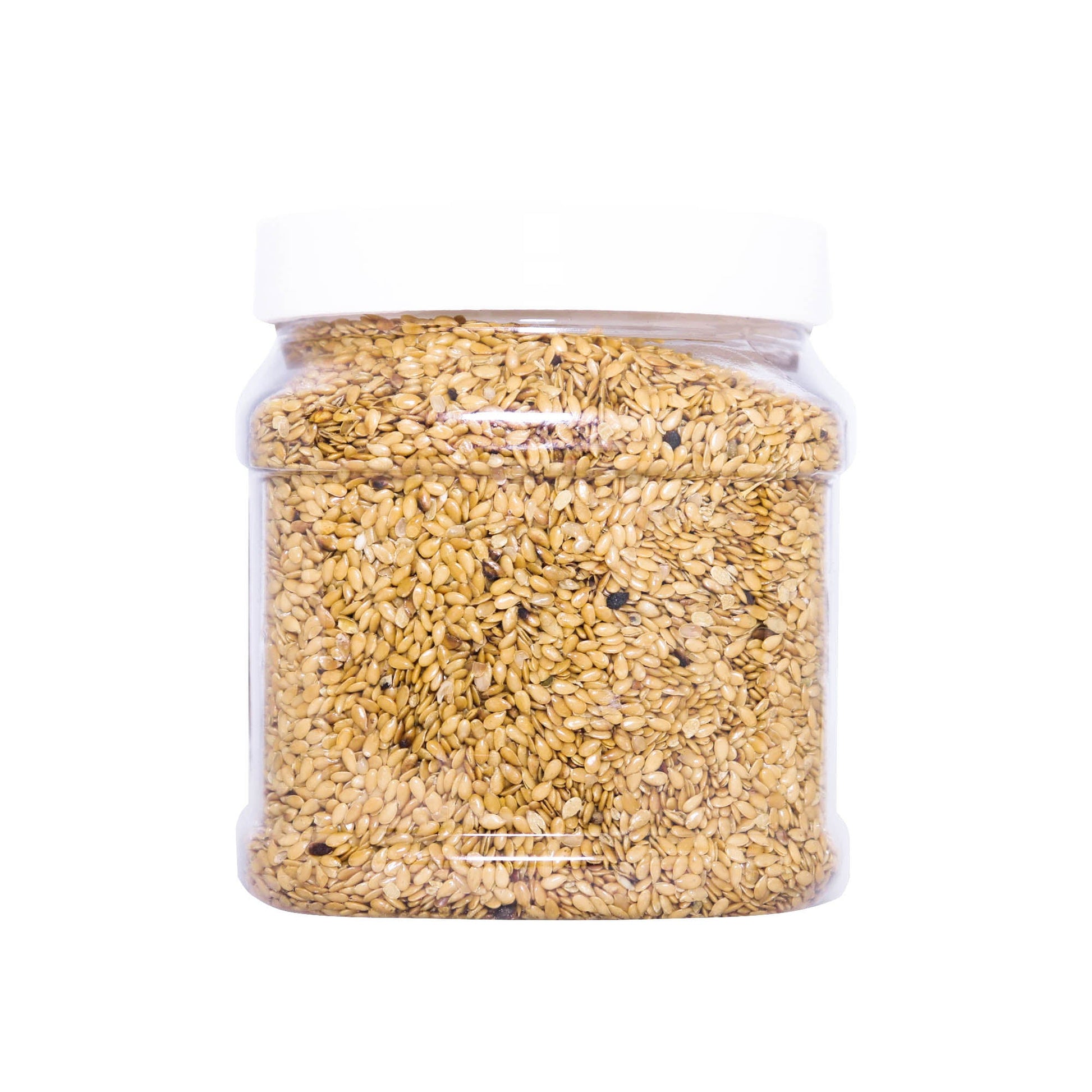 Roasted Salted Golden Flax Seed 600g Jar - Tassyam Organics