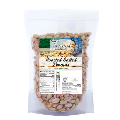 Roasted Salted Redskin Peanuts 500g - Tassyam Organics