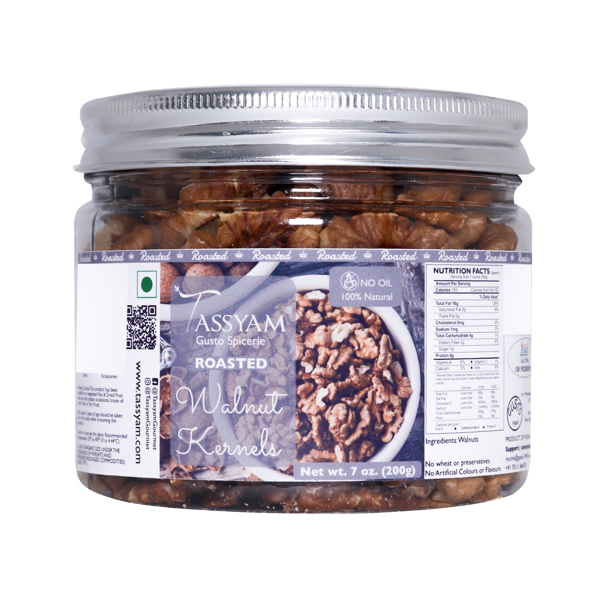 Roasted Walnut Halves 200g – Tassyam Organics