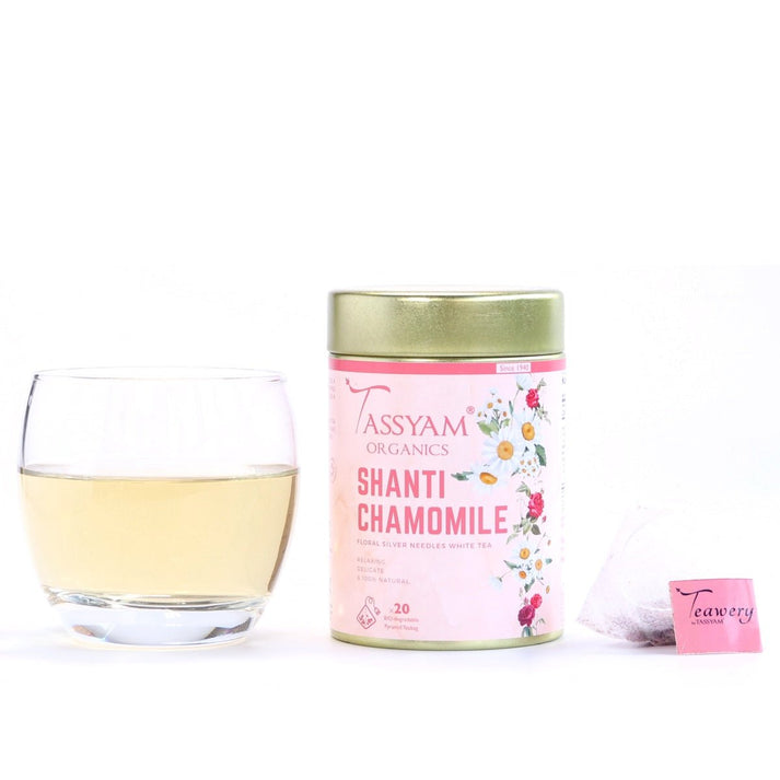 Shanti Chamomile 20 Biodegradable Tea Bags – Tassyam Organics