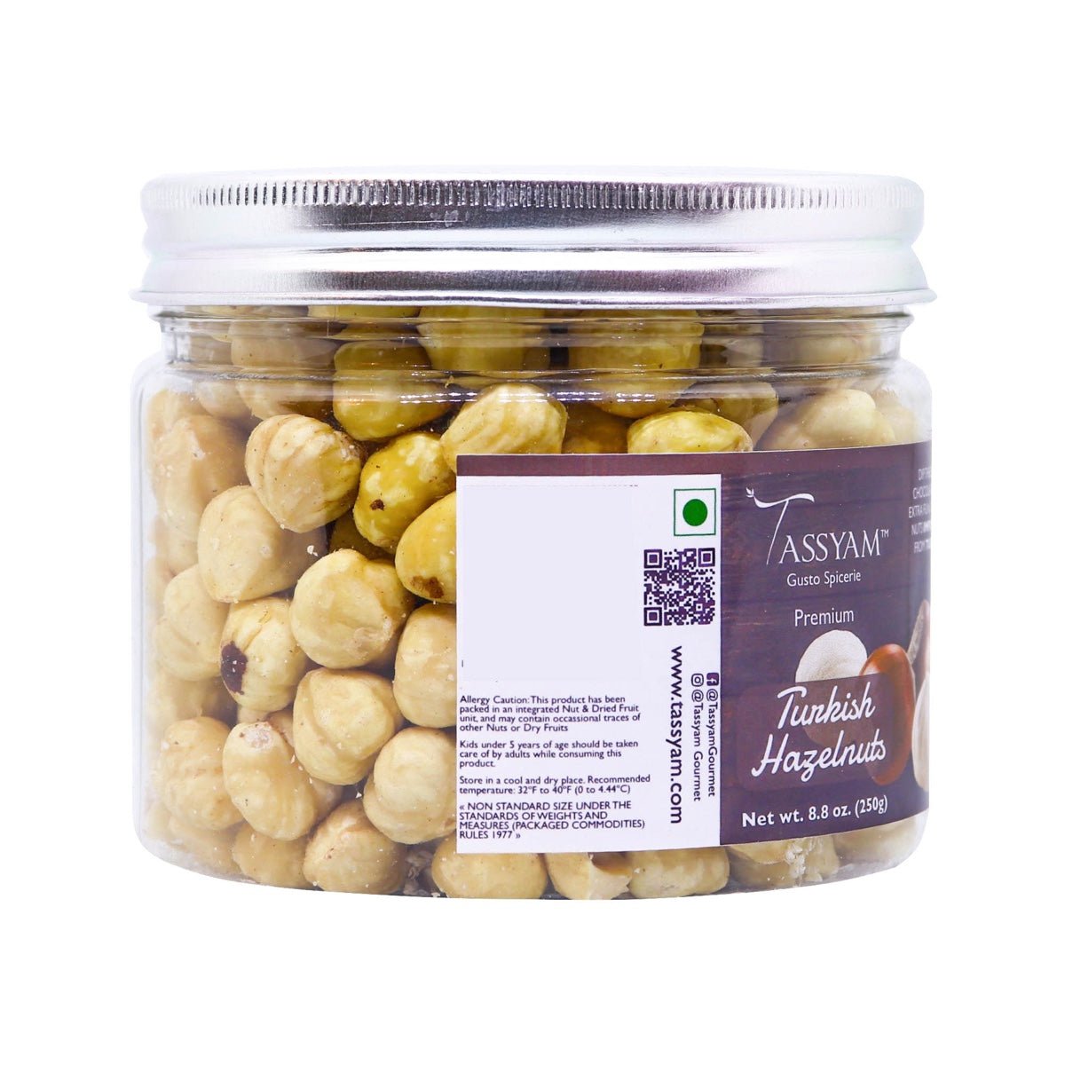 Turkish Hazelnuts 250g - Tassyam Organics