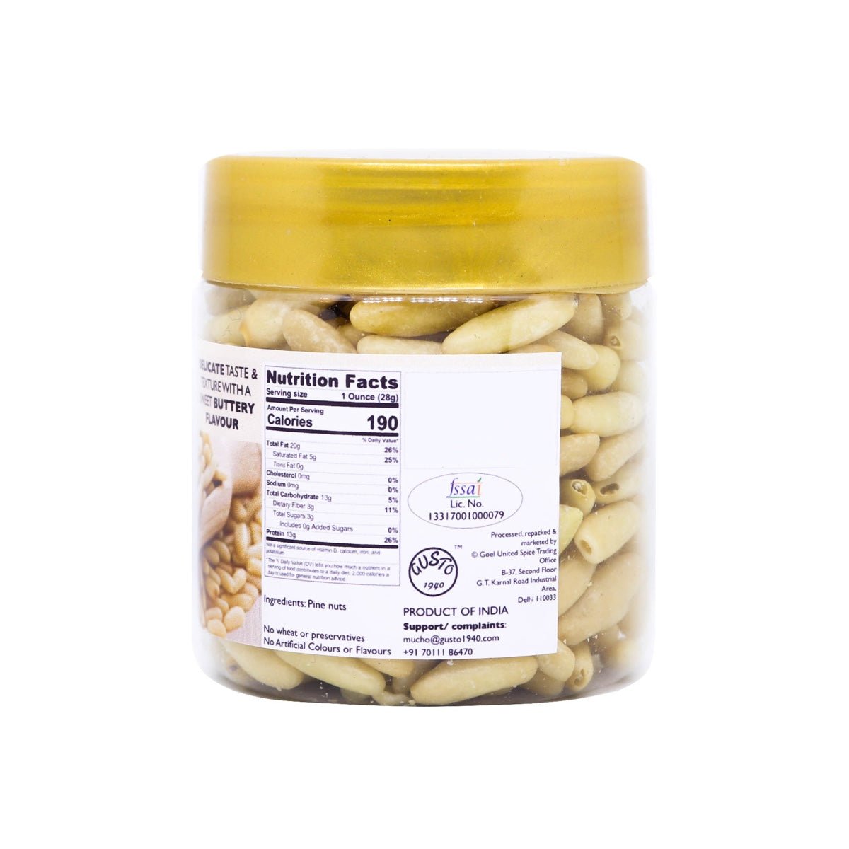 Ultra Pine Nuts 75g - Tassyam Organics