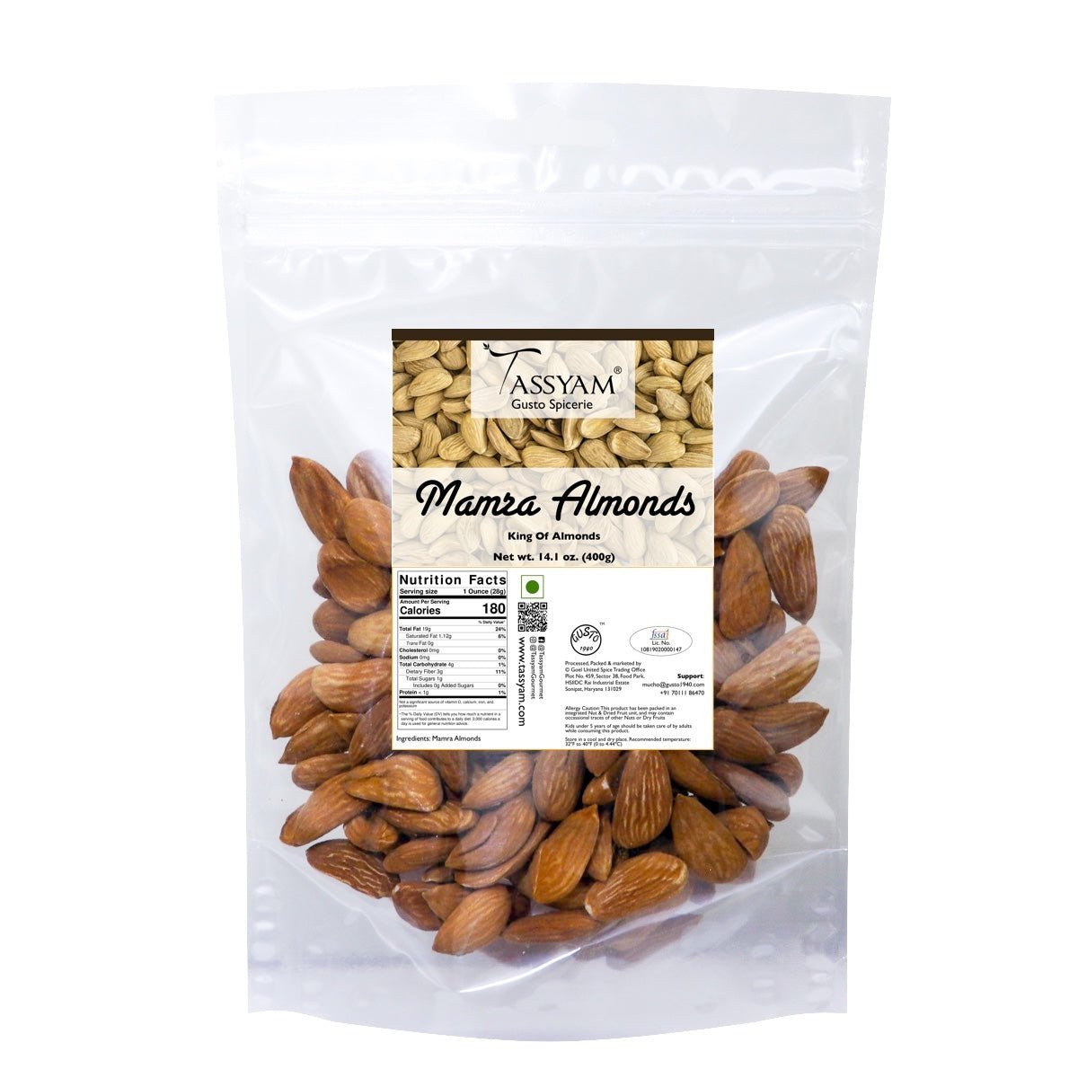 Ultra Premium Mamra Almonds - Tassyam Organics